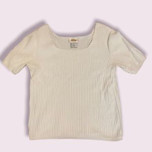 Vintage short sleeve Knit Sweater top with beading